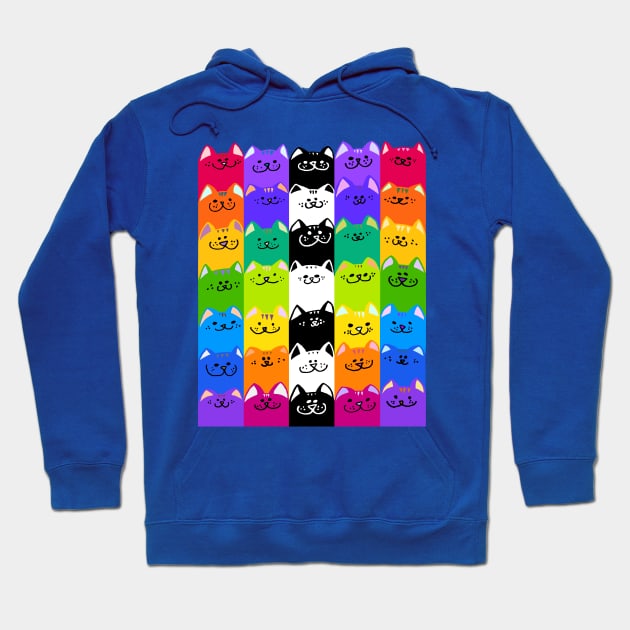 Colorful Cats! Hoodie by RawSunArt